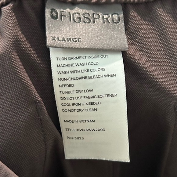 FIGS Women’s Scrub Pants Size XL Brown FIGSPro Medical Nurse Uniform Workwear - Picture 3 of 9